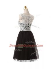 Custom Design Sleeveless Lace and Appliques Zipper Dress for Prom