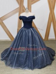 Stylish Sleeveless Brush Train Ruching Lace Up Prom Dresses