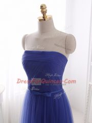 Chic Sleeveless Beading and Belt Zipper Prom Evening Gown