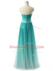 Multi-color Sweetheart Zipper Ruching Damas Dress Sleeveless