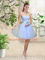 Sleeveless Lace and Belt Lace Up Quinceanera Court Dresses