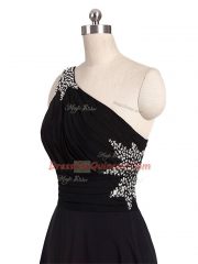 Beading and Ruching Prom Dresses Multi-color Lace Up Sleeveless Brush Train
