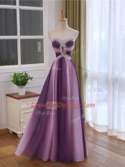 Super Sweetheart Sleeveless Beading and Ruching Multi-color Chiffon and Printed