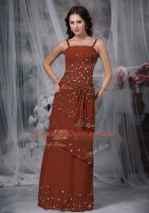 Fine Chiffon Sleeveless Floor Length Prom Dresses and Beading