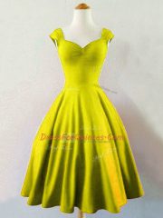 Charming Sleeveless Lace Up Knee Length Ruching Quinceanera Court Dresses