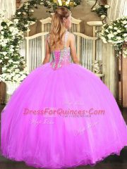 Fancy Sleeveless Lace Up Floor Length Beading Sweet 16 Dress