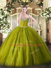 Sleeveless Beading Lace Up Vestidos de Quinceanera