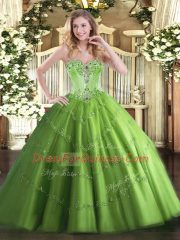 Glorious Sleeveless Tulle Lace Up Quinceanera Gowns for Sweet 16 and Quinceanera