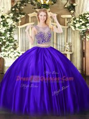 High Class Sleeveless Beading Lace Up Sweet 16 Quinceanera Dress