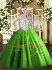 Floor Length Sweet 16 Quinceanera Dress Scoop Sleeveless Zipper
