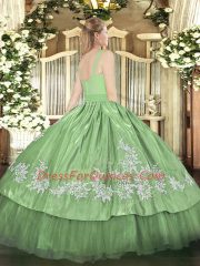 Sleeveless Zipper Floor Length Beading and Embroidery 15th Birthday Dress