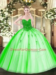 Floor Length Quinceanera Dresses Sweetheart Sleeveless Lace Up