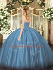 Wonderful Floor Length Teal Quinceanera Gown Organza Sleeveless Ruching