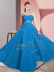 Top Selling Scoop Sleeveless Chiffon Homecoming Dress Beading Clasp Handle