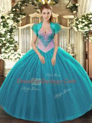 Sleeveless Beading Lace Up Sweet 16 Quinceanera Dress