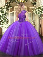 Elegant Turquoise Scoop Neckline Beading Sweet 16 Dress Sleeveless Zipper