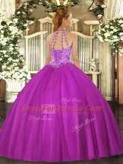 Sleeveless Beading Lace Up Quinceanera Gowns