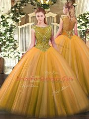 Nice Sleeveless Beading Zipper Sweet 16 Quinceanera Dress