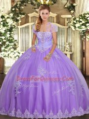 Smart Sleeveless Appliques Lace Up 15 Quinceanera Dress