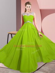 Clasp Handle Prom Evening Gown Beading Sleeveless Floor Length