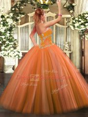 High End Gold Sleeveless Beading Floor Length Sweet 16 Quinceanera Dress
