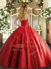 Fabulous Tulle Sleeveless Floor Length Vestidos de Quinceanera and Appliques