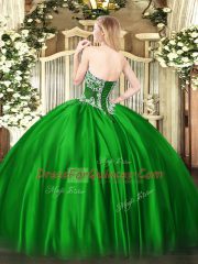 Exquisite Brown Lace Up Sweet 16 Dresses Beading Sleeveless Floor Length