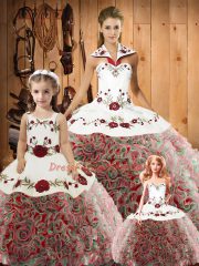 Floor Length Ball Gowns Sleeveless Multi-color Sweet 16 Dresses Lace Up