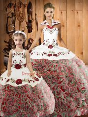 Floor Length Ball Gowns Sleeveless Multi-color Sweet 16 Dresses Lace Up