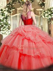Dynamic Beading and Pick Ups Ball Gown Prom Dress Zipper Sleeveless Floor Length