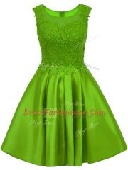 Dazzling Quinceanera Dama Dress Prom and Party with Lace Scoop Sleeveless Zipper