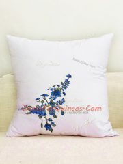 Simple Blue Sleeveless Satin and Organza Lace Up Quinceanera Gowns for Military Ball and Sweet 16 and Quinceanera