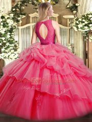 Sleeveless Lace and Ruffled Layers Zipper Sweet 16 Quinceanera Dress