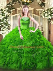 Inexpensive Floor Length Side Zipper Quinceanera Dress for Sweet 16 and Quinceanera with Beading