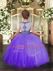Floor Length Gold Child Pageant Dress Scoop Sleeveless Zipper