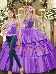 Stunning Sleeveless Ruffled Layers Lace Up Quinceanera Gowns