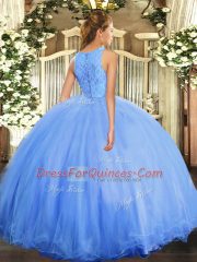 Discount Ball Gowns Quinceanera Gown Gold Scoop Tulle Sleeveless Floor Length Clasp Handle