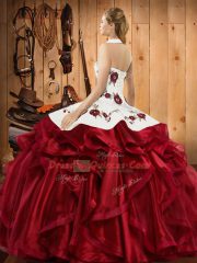 Ball Gowns Quinceanera Dresses Olive Green Halter Top Satin and Organza Sleeveless Floor Length Lace Up