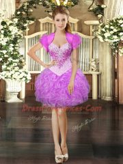 Vintage Straps Sleeveless Lace Up 15 Quinceanera Dress Lilac Tulle