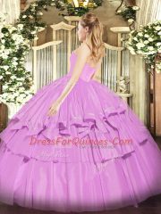 Enchanting Sweetheart Sleeveless Quince Ball Gowns Floor Length Beading and Ruffled Layers Yellow Taffeta