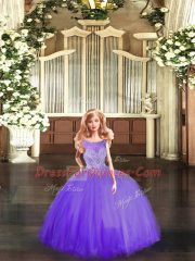 Super Floor Length Ball Gowns Sleeveless Purple Quince Ball Gowns Lace Up