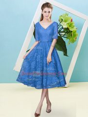 Glorious Half Sleeves Bowknot Lace Up Vestidos de Damas