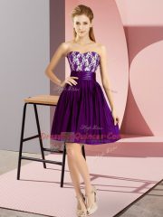 Lovely Sweetheart Sleeveless Chiffon Dress for Prom Lace Zipper