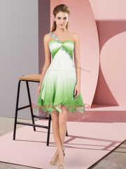 Glorious Sleeveless Lace Up Asymmetrical Beading Prom Dress