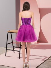 On Sale Tulle Sleeveless Mini Length Prom Gown and Sequins