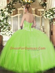 Graceful Lilac Sweet 16 Dresses Military Ball and Sweet 16 and Quinceanera with Beading Sweetheart Sleeveless Lace Up