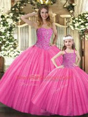 Sleeveless Beading Lace Up Sweet 16 Quinceanera Dress