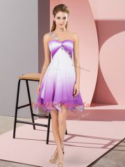 Ideal Multi-color Sleeveless Beading Asymmetrical Prom Dresses