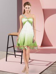 Vintage Multi-color Lace Up Beading Sleeveless Asymmetrical