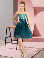 New Style Mini Length Teal Prom Party Dress Sweetheart Sleeveless Zipper